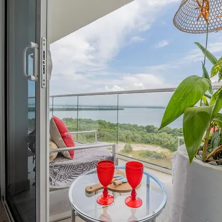Mq1206 | Lujo, Vista Y Jacuzzi Privado 2bd * Cartagena