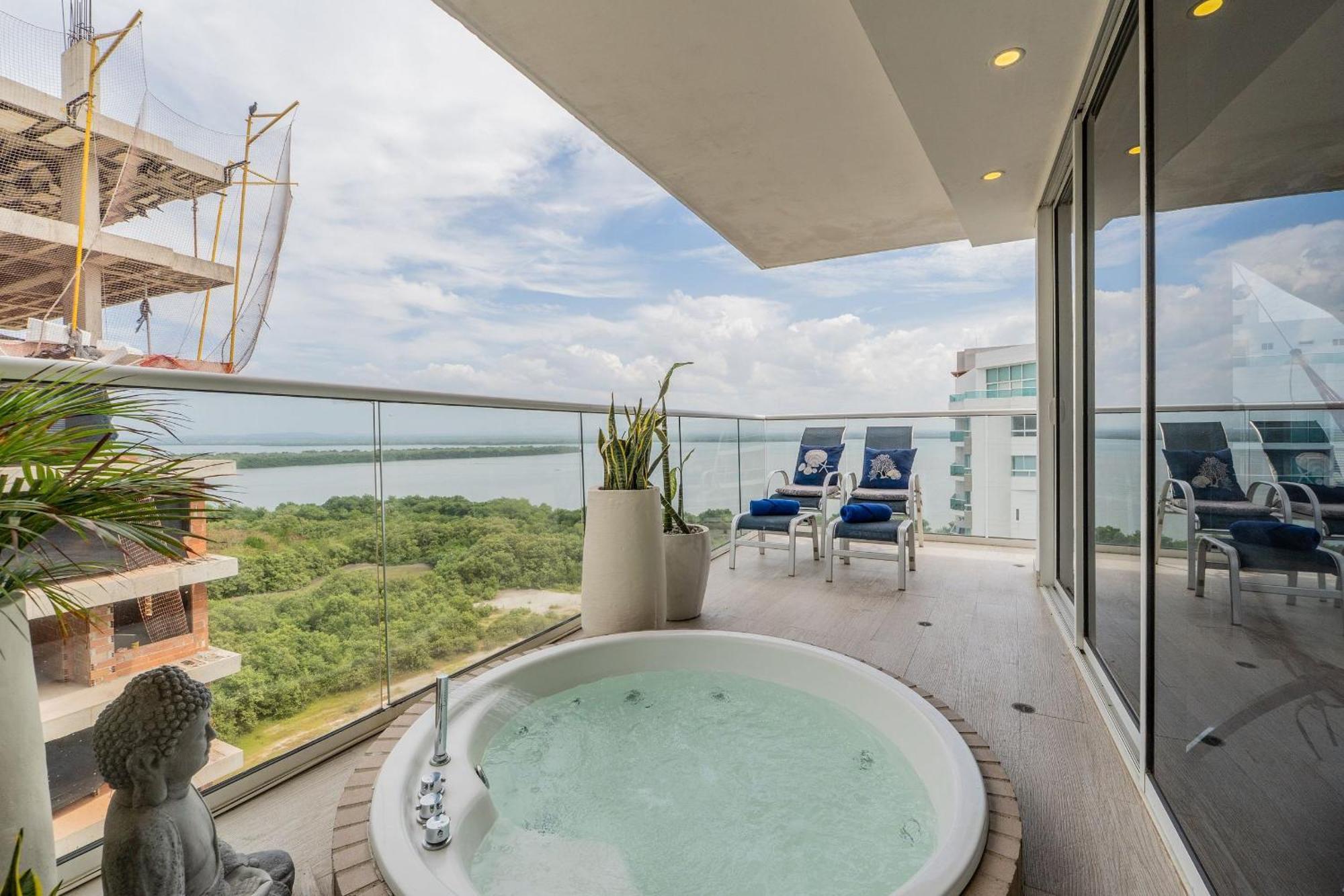 Mq1206 | Lujo, Vista Y Jacuzzi Privado 2bd * Cartagena