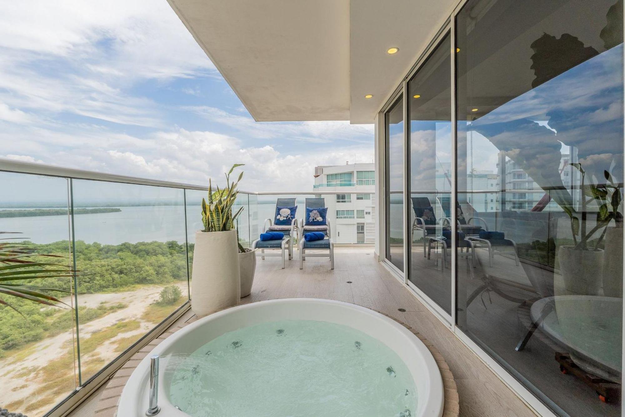 Mq1206 | Lujo, Vista Y Jacuzzi Privado 2bd Apartamento Cartagena